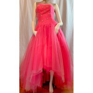 Alyce Designs Enchanting Hot Pink Beaded Gown 6